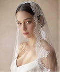 Chantilly Lace Mantilla Bridal Veil  fingertip mantilla wedding veil