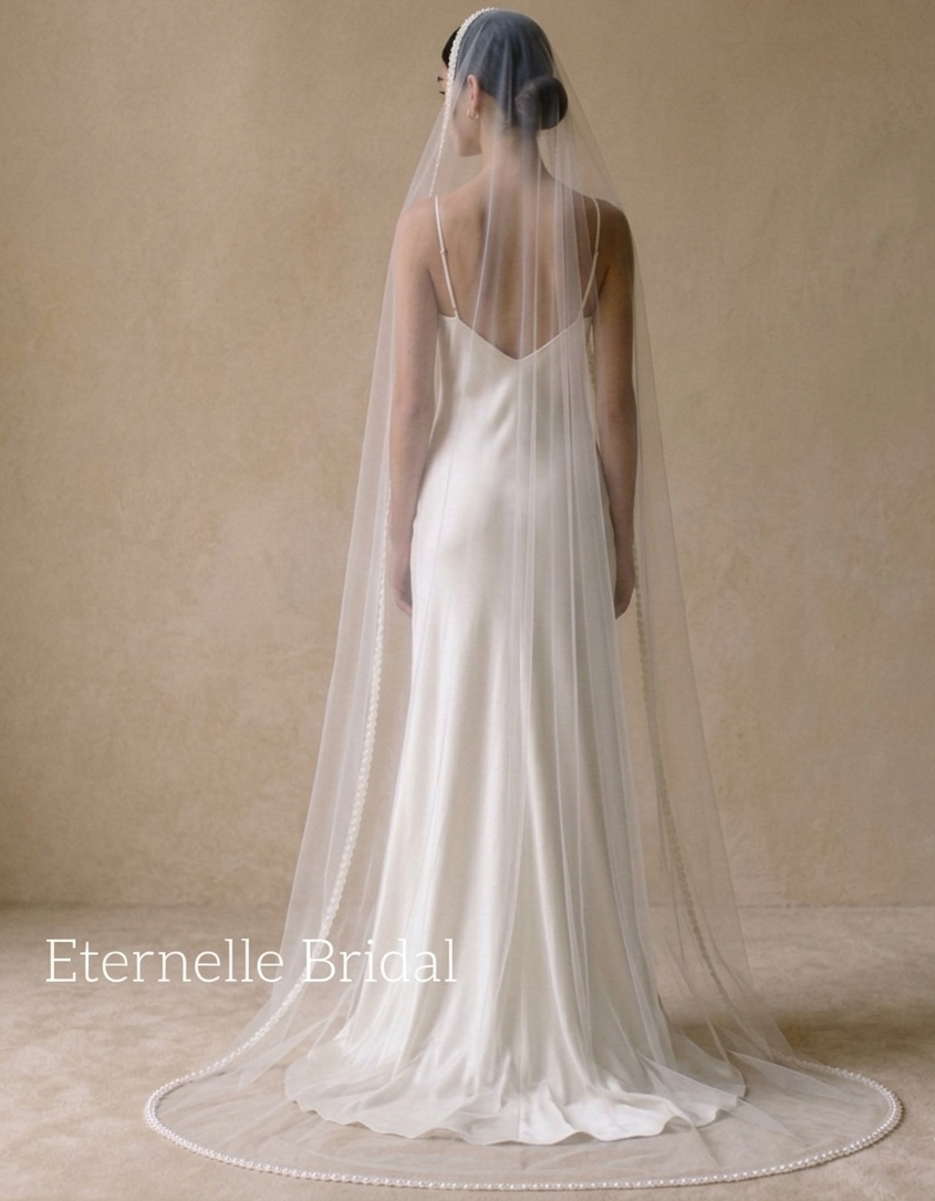 Pearl Edge Mantilla Bridal Veil