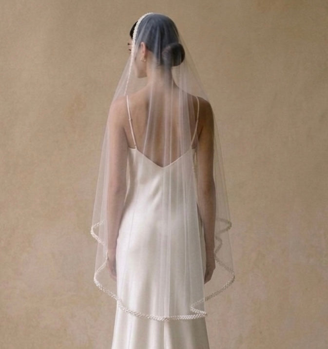 Pearl Edge Mantilla Bridal Veil