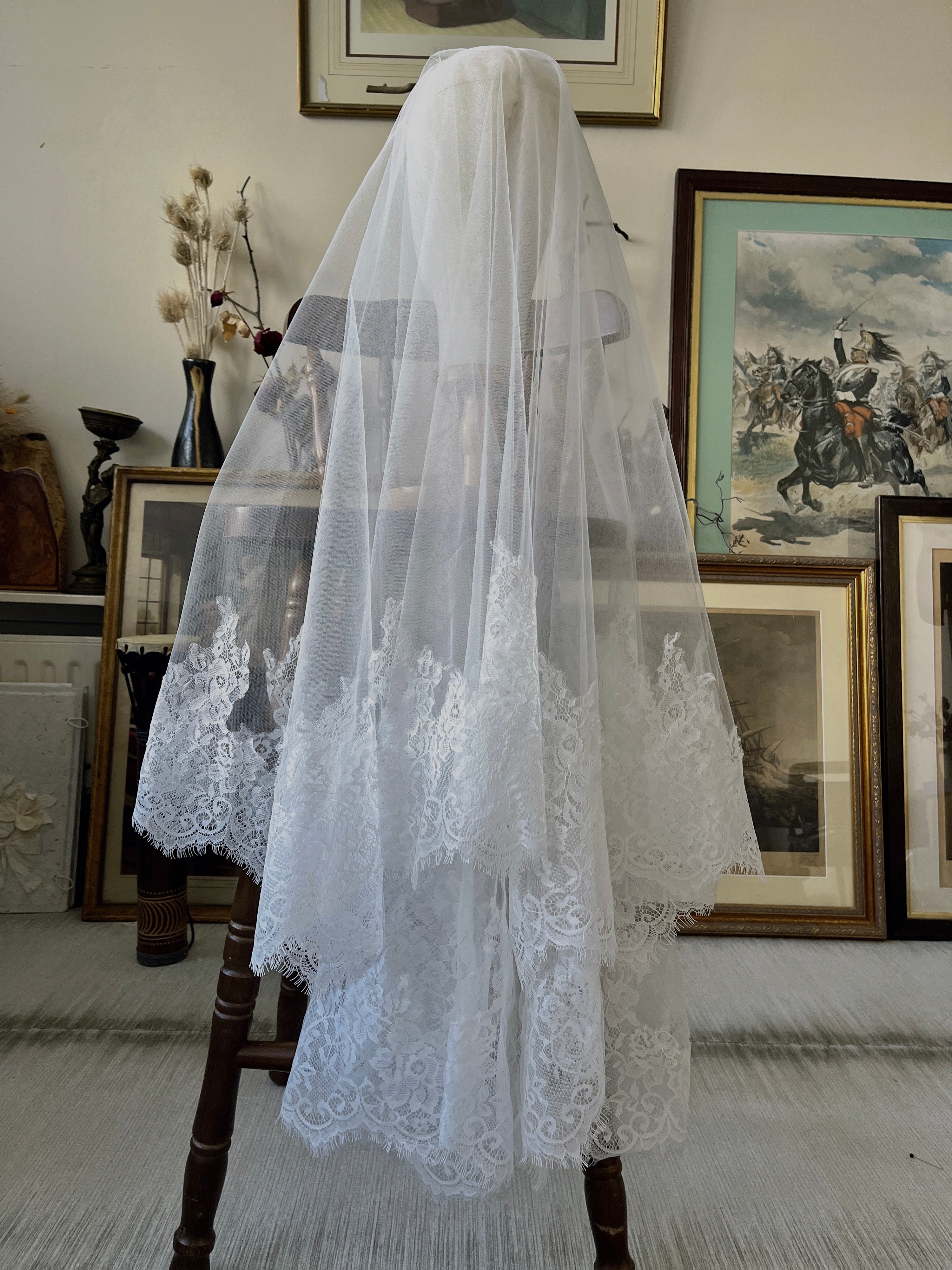 Lace Mantilla Bridal Veil