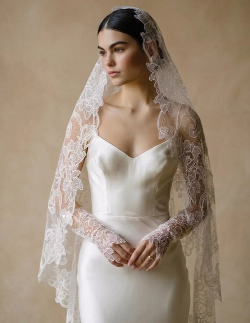 La Vigne — Guipure Lace Bridal Veil